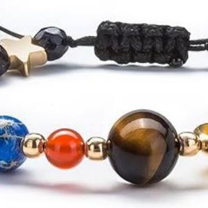 Vente chaude Galaxie Cosmique Système Solaire Huit Planètes Bracelet Gardien Ciel Étoilé Agate Bracelet Perlé - Product Image 2