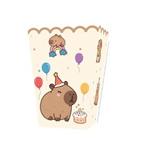 Décorations de fête d'anniversaire Capybara de dessin animé, guirlande de drapeaux, fournitures pour l'ambiance du premier anniversaire de bébé