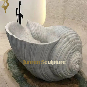 Baignoire sur mesure en pierre naturelle solide en forme <span class=keywords><strong>de</strong></span> coquillage, baignoire autoportante en marbre cultivé en forme <span class=keywords><strong>de</strong></span> coquille <span class=keywords><strong>de</strong></span> <span class=keywords><strong>mer</strong></span> pour hôtel - Product Image 6