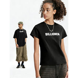 T-shirts personnalisés pour hommes en coton tricoté 100% à manches courtes, impression puff, style streetwear, col rond, logo personnalisé pour OEM - Product Image 1