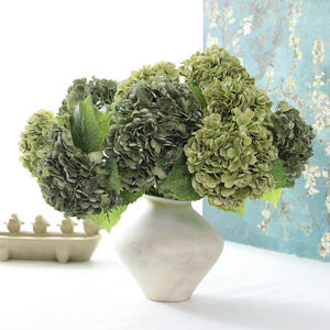 Hydrangeas artificiels en plastique à haute simulation 3D, toucher doux, conservant l'humidité, boules de fleurs moelleuses, imperméables, centres de table de mariage, hôtel - Product Image 4