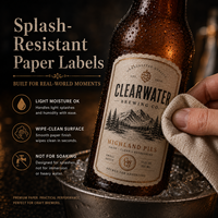 Etiquetas Personalizadas para Botellas de Cerveza Artesanal, Resistentes a Salpicaduras, para Envasado de Bebidas de Cervecería, Marca Privada, Logotipo OEM, Rollo, Cualquier Tamaño, Forma y Color