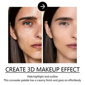 <span class=keywords><strong>Palette</strong></span> Correctrice OEM 12 Couleurs Tout-en-Un avec Enlumineur, <span class=keywords><strong>Contour</strong></span>, Anti-cernes, Fard à Joues Crème Mat Minéral Kit de Maquillage Couvrance Totale - Product Image 3