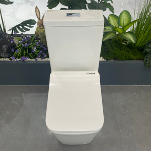 Hiện đại một mảnh gốm commode không có vành Đỏ bừng nhà vệ sinh thiết lập với dual-tuôn ra nước lưu trữ thiết bị bồn rửa & nhà vệ sinh bát - Product Image 2