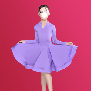 Traje de Baile de Salón para Niñas, Trajes de Baile Latino para Niños, Actuaciones, Competiciones, <span class=keywords><strong>Jazz</strong></span>, Disfraz Latino, Ropa Suave para Escenario - Product Image 5