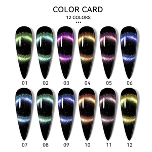 JTING Nouvelle Tendance 12 Couleurs Vernis à Ongles Gel Magnétique Effet Œil de Chat Caméléon 9D Réfléchissant 15ML en Bouteille OEM Marque Privée - Product Image 3