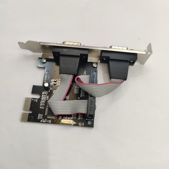 PCI-E Serial Card Computer Desktop COM Port PCIe to RS232 Interface Dual Serial Port