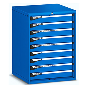 Fami Master Key Comfort <b>Drawer</b> Cabinet 9 <b>Drawers</b> 714x726x1000mm Gentian Blue Ral5010 <b>Tool</b> Storage - Product Image 2