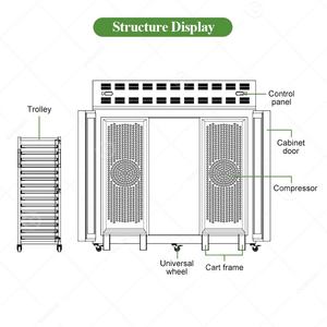 Congelador Vertical Industrial Dc Blast de 6 Toneladas para Pescado, Bandeja de Congelación Rápida, Equipo de Congelación Instantánea de Alimentos en Oferta - Product Image 3