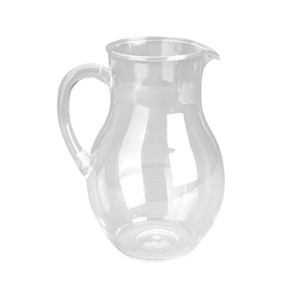 Caraffa per acqua in plastica trasparente da 2 litri con manico per uso quotidiano - Product Image 1