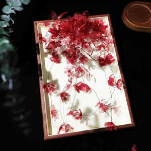 2025 Original Handmade New Forest Style Red Butterfly Hair Clip, Ethereal Hair <b>Accessory</b>, Simple Edge Clip, <b>Wedding</b> Bride - Product Image 1