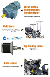 CA-60 Sử Dụng Rộng Rãi Máy Tiện Gỗ Cnc Máy Tiện Gỗ Mini Cho Ăn Tự Động Có Tay Cầm Ly Hạt Gỗ - Product Image 2