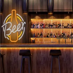 Letrero de neón LED personalizado, logotipo de negocio de tienda, Bar de cerveza, tienda, luz de letrero de neón led para publicidad de tienda