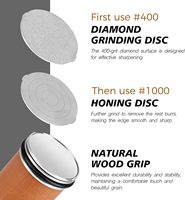 2025 cuisine Portable diamant Mini rouleau aiguiseur de couteaux ensemble Angle fixe professionnel couteau à rouler Kit d'affûtage avec Angle