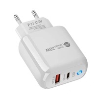 Nouveau chargeur mural USB avec lumière LED, charge rapide QC 3.0 PD 20W, adaptateur UK US EU, chargeur USB C pour iPhone 17 16 15 Samsung