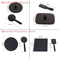 Mitigeur de douche de pluie à une poignée noir mat Robinet de bain de style classique avec noyau de valve en céramique polie