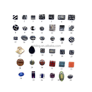 <span class=keywords><strong>Pierre</strong></span> naturelle Onyx noire et mère de <span class=keywords><strong>perle</strong></span>, pour boutons de manchette, en mosaïque - Product Image 6