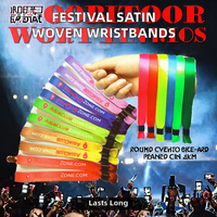 Bracelets en tissu satiné imprimé par sublimation, imitation antique, en polyester tissé, pour événements promotionnels, festivals et fêtes