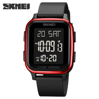 SKMEI 1858 Sport uhr für Herren Wasserdichter Countdown Elektronische LED-Anzeige Digitale Armbanduhren Herren uhr Reloj Hombre