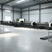 Máquina de Corte Láser de Fibra Industrial CNC para Tubos con Riel Guía Hiwin, Configuración de 5 Ejes y Carga Semiautomática para Perfiles Cuadrados