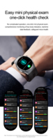 Jam Tangan Pintar Kesehatan dengan Tali Kulit, Layar AMOLED Tahan Air IP66, Pengukur Tekanan Darah Magnetik Presisi, ECG, dan Pelacak Aktivitas