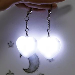 OEM Custom USB C Rechargeable 24 White LEDs 80mAh Purse Lights Heart Shape Touch Switch Keychain LED Handbag Light - Product Image 4