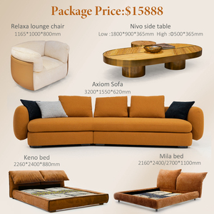 Pacchetto Completo di Arredamento Contemporaneo per Soggiorno con Divano, Poltrona, Tavolino e Libreria per Casa e <span class=keywords><strong>Hotel</strong></span> - Product Image 2