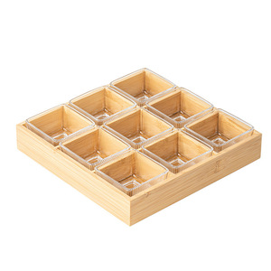 Tea <b>tray</b>, fruit <b>tray</b>, <b>snack</b> <b>tray</b>, dessert <b>tray</b>, four-compartment wooden nine-compartment dried fruit <b>tray</b>, tea <b>tray</b> - Product Image 4
