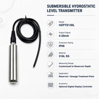 Transmisor de Nivel de Agua Sumergible 4-20mA IP68, Sensor de Profundidad de Acero Inoxidable para Monitoreo de Pozos Profundos y Tanques de Agua Contra Incendios