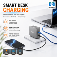 Chargeur rapide GaN mince 65W PD3.1 QC2.0 avec protection OCP, prise EU pliable pour téléphones mobiles Type-C, usage industriel, écouteurs