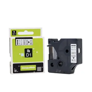 Tatrix 9mm negro en blanco etiqueta Compatible cartucho de cinta 40913 DYMO etiquetas portátil LabelManager impresora 280