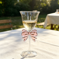 Nouvelles flûtes à champagne en verre transparent avec un design unique et un joli nœud, pour bar, mariage
