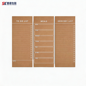 SHENG KANG PACKAGING Memo Pads Recyclable To Do Meals Grocery List Notepads Customized Brown Paper Style - Product Image 1