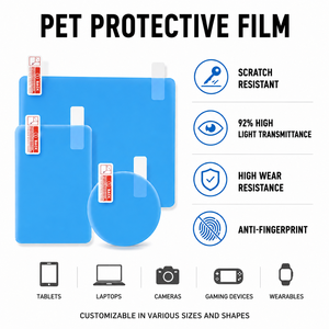 ฟิล์มป้องกัน PET ใสแบบกำหนดขนาดได้ ความคมชัดสูง สำหรับแท็บเล็ตและหน้าจอรถยนต์ ป้องกันรอยขีดข่วนและรอยนิ้วมือ - Product Image 2