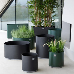 黒アルミニウム装飾植木鉢プランター/カスタマイズされたレーザー切断大型金属プランター - Product Image 6