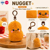Porte-clés en peluche personnalisé OEM/ODM, porte-clés anime, pendentif mascotte doux, breloque de sac hamburger mignonne personnalisée, haute qualité