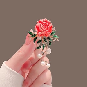 Accessoires de cheongsam haut de gamme pour costumes anciens, broches rétro, corsages de niche pour femmes, fleur de perle luxueuse - Product Image 3