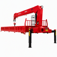 Grue sur camion de 16 tonnes à flèche télescopique en 5 sections, hauteur 23,5 m, double pompe, rotation à 360°, pour le chargement de chantier