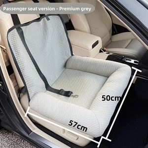 Asiento elevador para mascotas para coche, cojín grueso de algodón, cama de viaje sostenible para perros, cierre con cinturón de felpa, cama rectangular mejorada para cachorros de verano, para gatos - Product Image 2