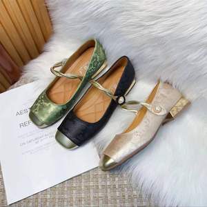 Scarpe basse da donna Casual da Ballerina a punta tonda stile unico <span class=keywords><strong>con</strong></span> pelle morbida e fiocco primavera/estate per l'uso quotidiano - Product Image 4