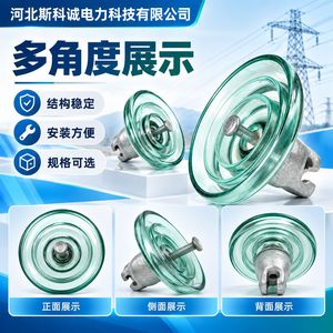 ฉนวนแก้วเทมเปอร์แบบดิสก์สำหรับสายไฟฟ้าแรงสูงชนิดแขวน - Product Image 5