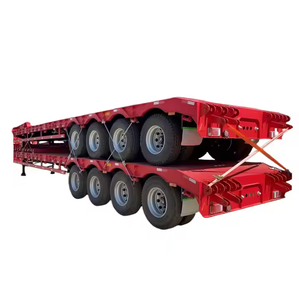 Semirremolque de Plataforma Plana de 3 Ejes de 20 pies/40 pies Personalizado de Fábrica, Nuevo Remolque de Caja de Acero para Transporte Especial con Neumáticos 12r22.5 - Product Image 1