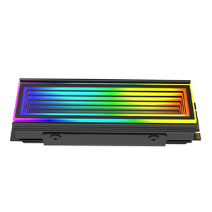 Enfriador de SSD Huierde Snow Mirror con efecto de iluminación ARGB Aura Sync para juegos de PC - Product Image 4