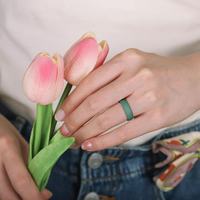 Bague en silicone unisexe ajustable, tendance, best-seller, avec texture intérieure ergonomique et design respirant, finition polie