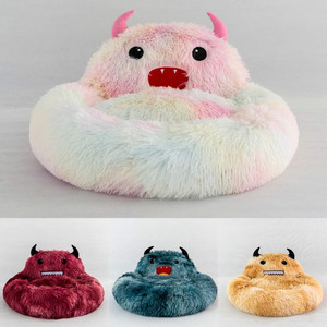Großhandel Custom Monster Style beheiztes Haustier bett Semi-Enclosed Thermal Fluffy <span class=keywords><strong>Cat</strong></span> Dog Cave mit Anti-Rutsch-Basis für den Winter - Product Image 1