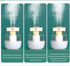 เครื่องเพิ่มความชื้นแบบพกพาขนาดเล็กแบบชาร์จ USB ปี 2024 พร้อมไฟกลางคืน เครื่องเพิ่มความชื้นอโรมาเธอราพี พร้อมระบบฆ่าเชื้อและต้านแบคทีเรีย - Product Image 6