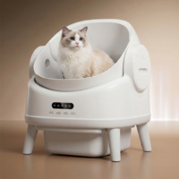 Bac à litière pour chat entièrement automatique et intelligent, 2 modes de fonctionnement, protection anti-pincement multi-niveaux, grande capacité, bac à litière électrique désodorisant pour chat