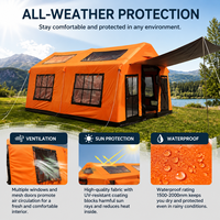 Tente gonflable pour le camping, abri gonflable spacieux à structure pneumatique pour les événements de camping en plein air