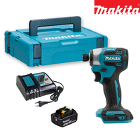 Kit de visseuse à chocs sans fil Makita DTD173 18V avec batterie, chargeur rapide, boîte à outils empilable pour l'installation de boulons et de vis à bois