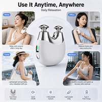 Pistolet de massage électrique portable et rechargeable, léger, format de poche, 3 vitesses, double tête, pour un soulagement musculaire profond